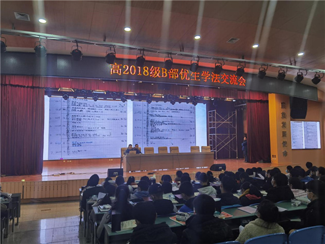 高2018級(jí)B部沖刺二診、備戰(zhàn)高考系列之七： 2018級(jí)B部召開優(yōu)生學(xué)法交流會(huì)